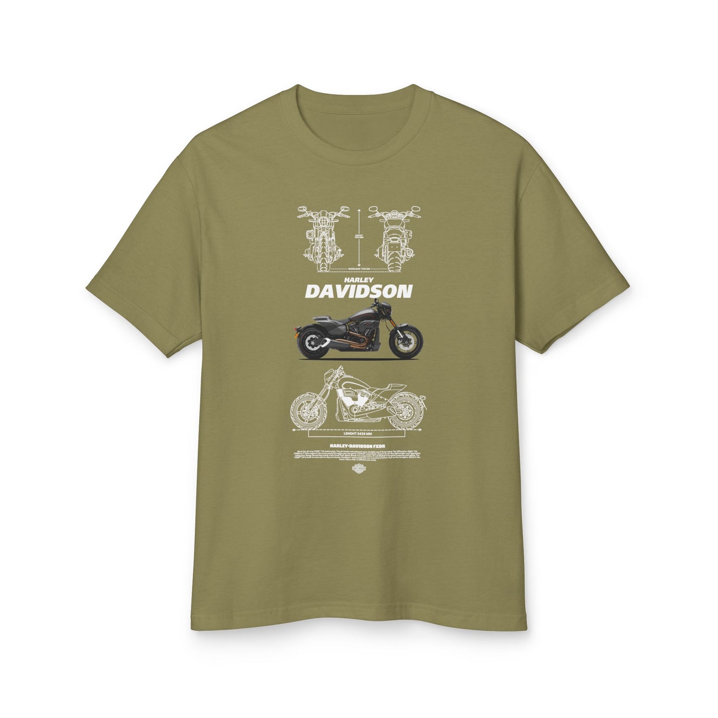 Harley-Davidson FXDR Motorcycle Tee - Unisex Heavyweight Cotton T-shirt - CreativeRino