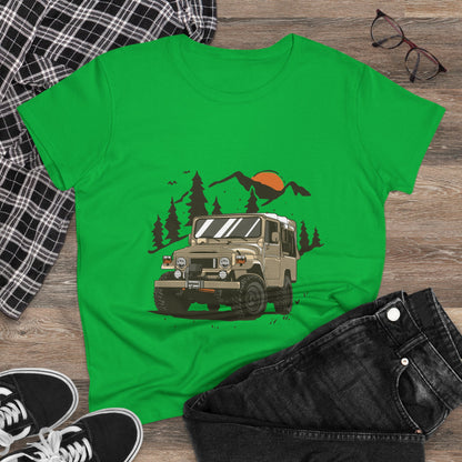 Adventure Ready Women's Cotton Tee - Off-Road Vehicle Graphic - CreativeRino