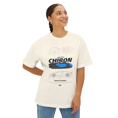 Bugatti Chiron Unisex Oversized Boxy Tee - Car T-shirt - CreativeRino