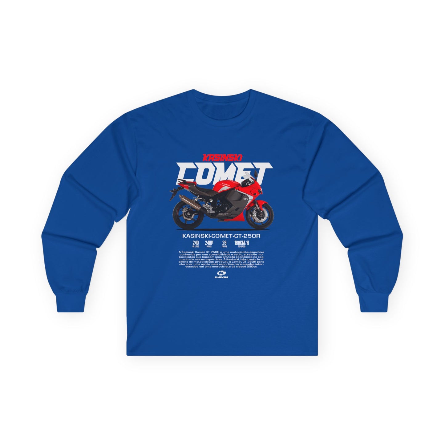 Kasinski Comet GT 250R Motorcycle Long Sleeve Tee - Unisex Ultra Cotton Graphic T-shirt - CreativeRino