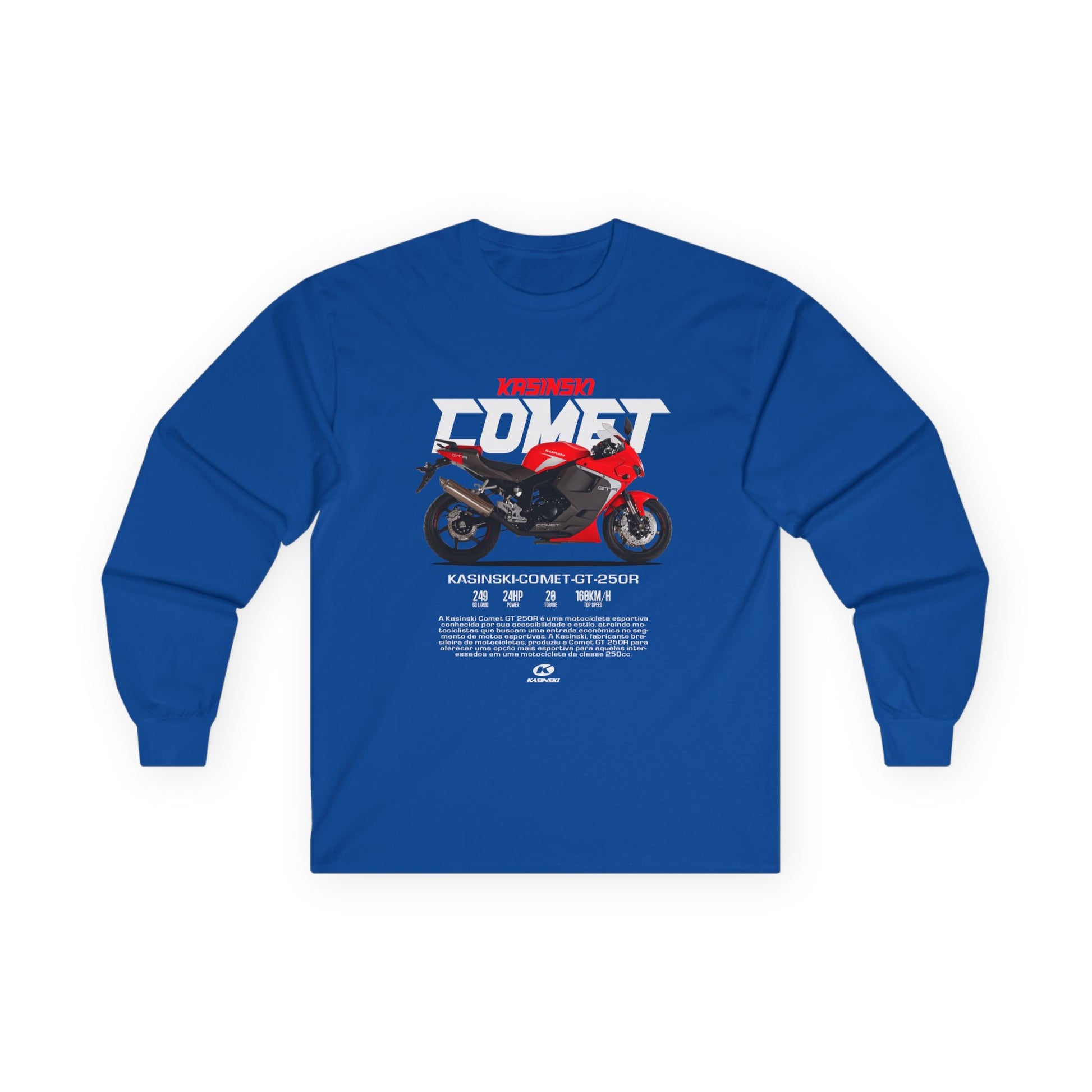 Kasinski Comet GT 250R Motorcycle Long Sleeve Tee - Unisex Ultra Cotton Graphic T-shirt - CreativeRino