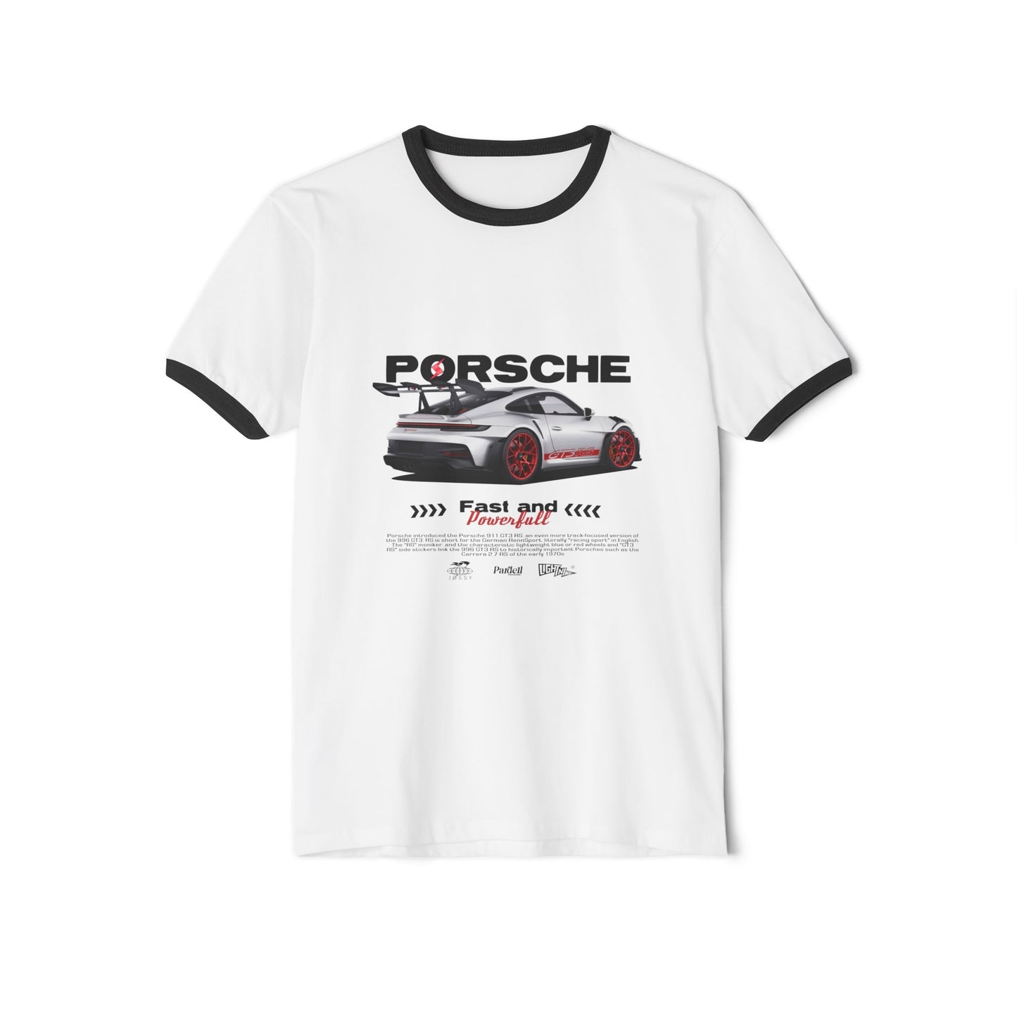 Porsche 911 Fast and Fearless Unisex Cotton Ringer T-Shirt - CreativeRino