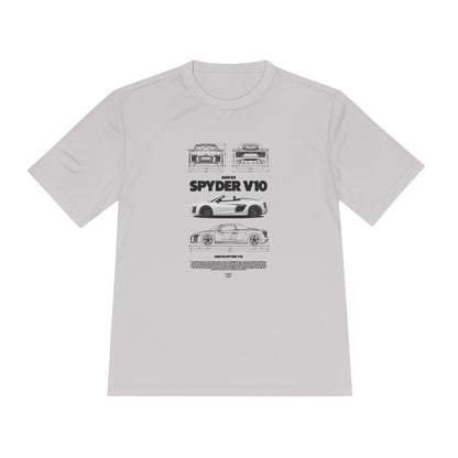Spyder V10 Unisex Moisture Wicking Tee - Car Enthusiast Apparel - CreativeRino