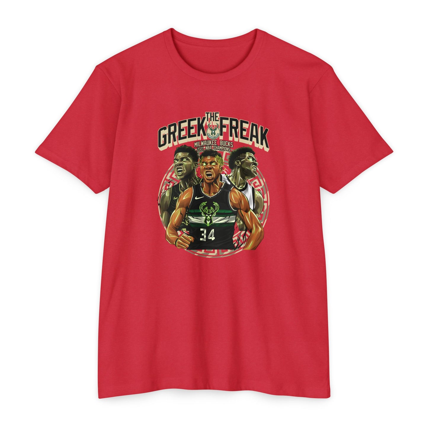 The Greek Freak Unisex CVC Jersey T-shirt - Casual Sportswear for Basketball Fans - CreativeRino