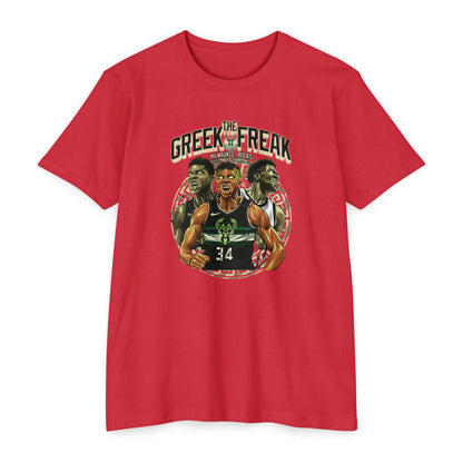 The Greek Freak Unisex CVC Jersey T-shirt - Casual Sportswear for Basketball Fans - CreativeRino