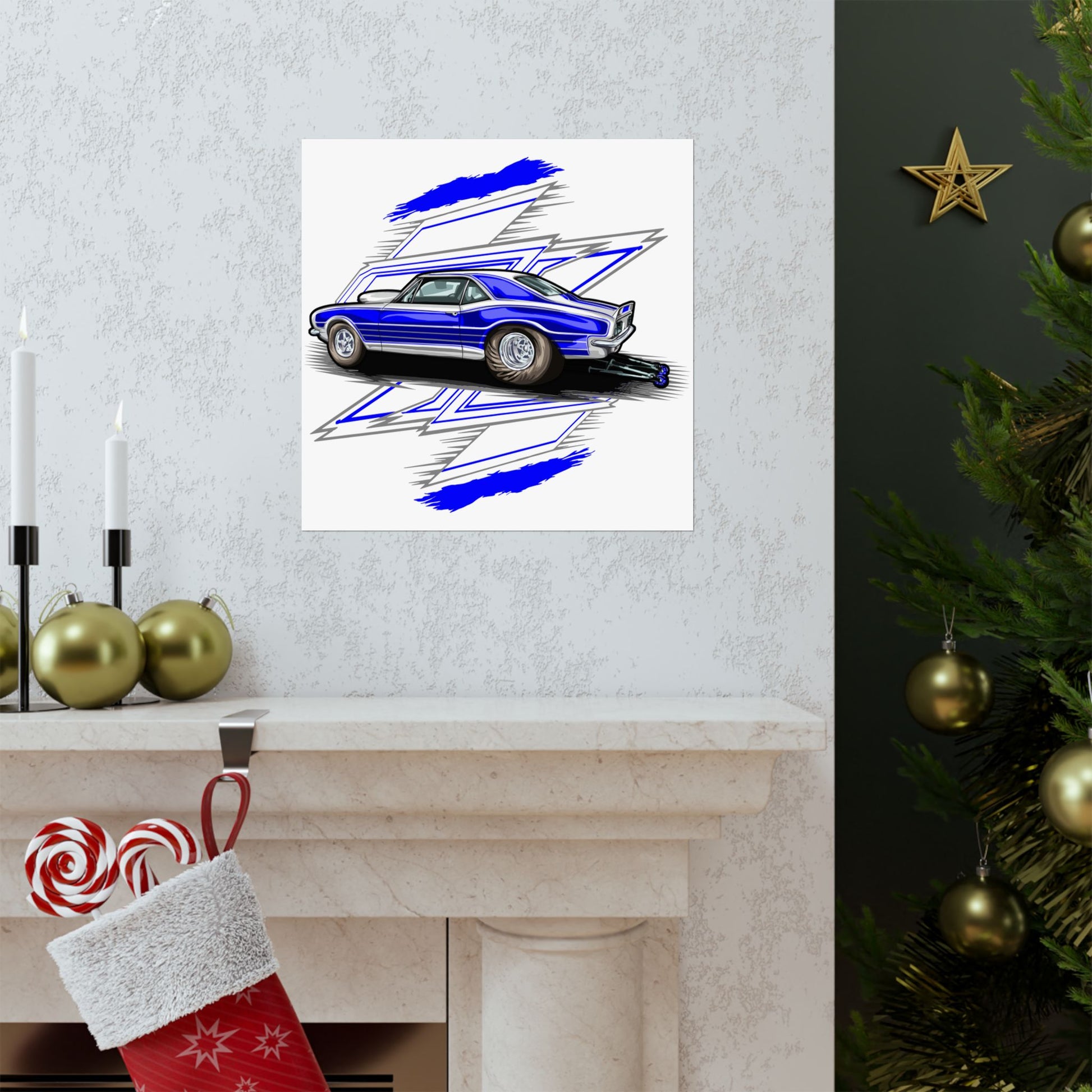 Vintage Car Matte Square Poster - Automotive Wall Art, Perfect for Car Enthusiasts - CreativeRino