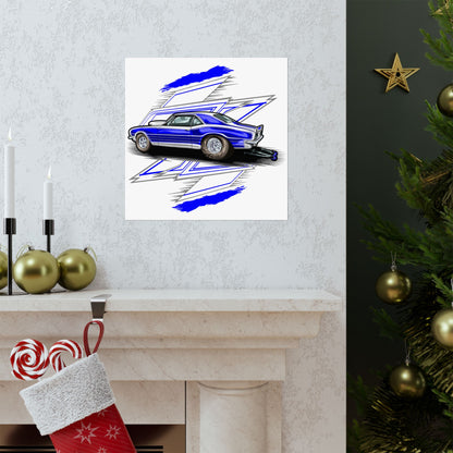 Vintage Car Matte Square Poster - Automotive Wall Art, Perfect for Car Enthusiasts - CreativeRino