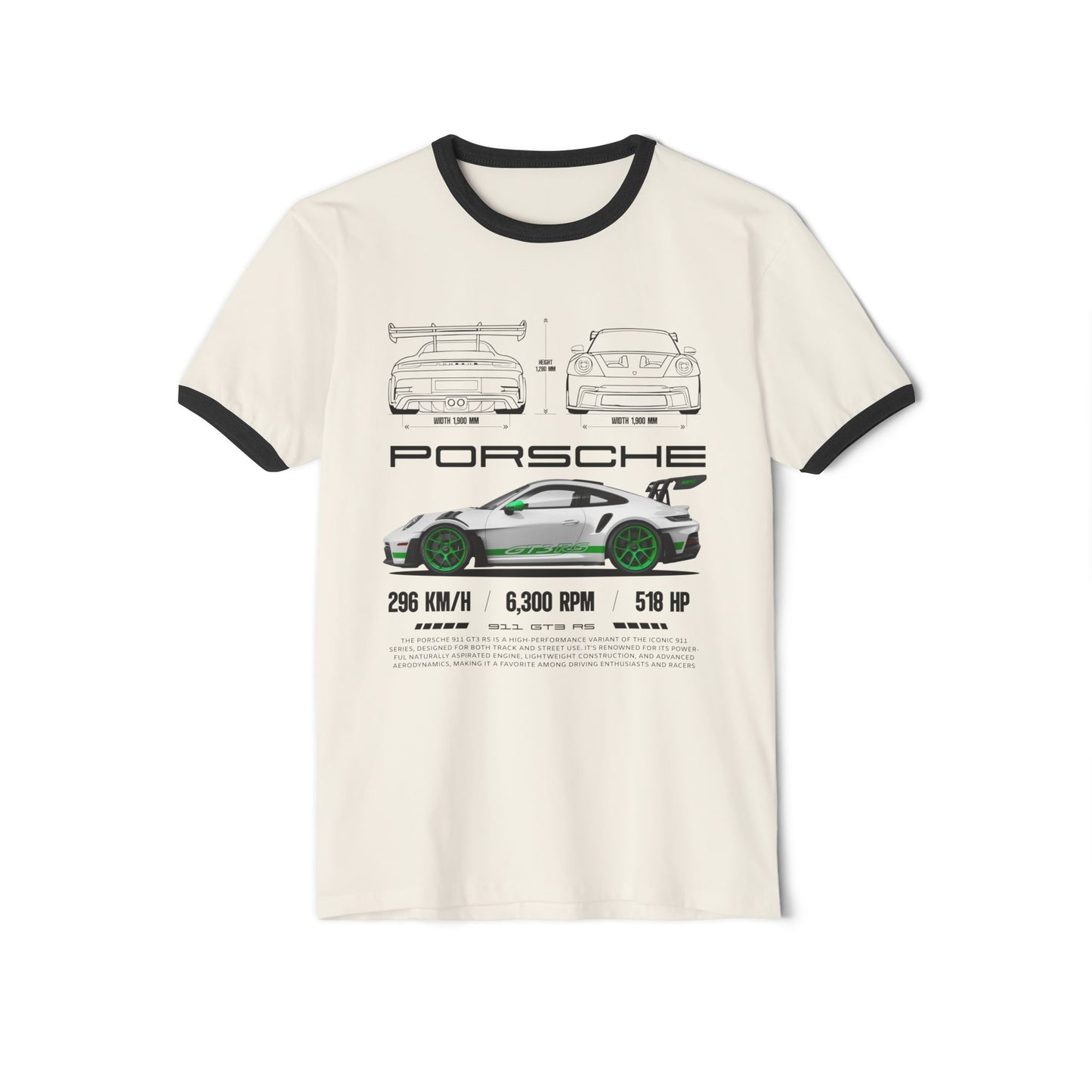 Porsche Unisex Cotton Ringer T-Shirt – Automotive Enthusiast Tee - CreativeRino