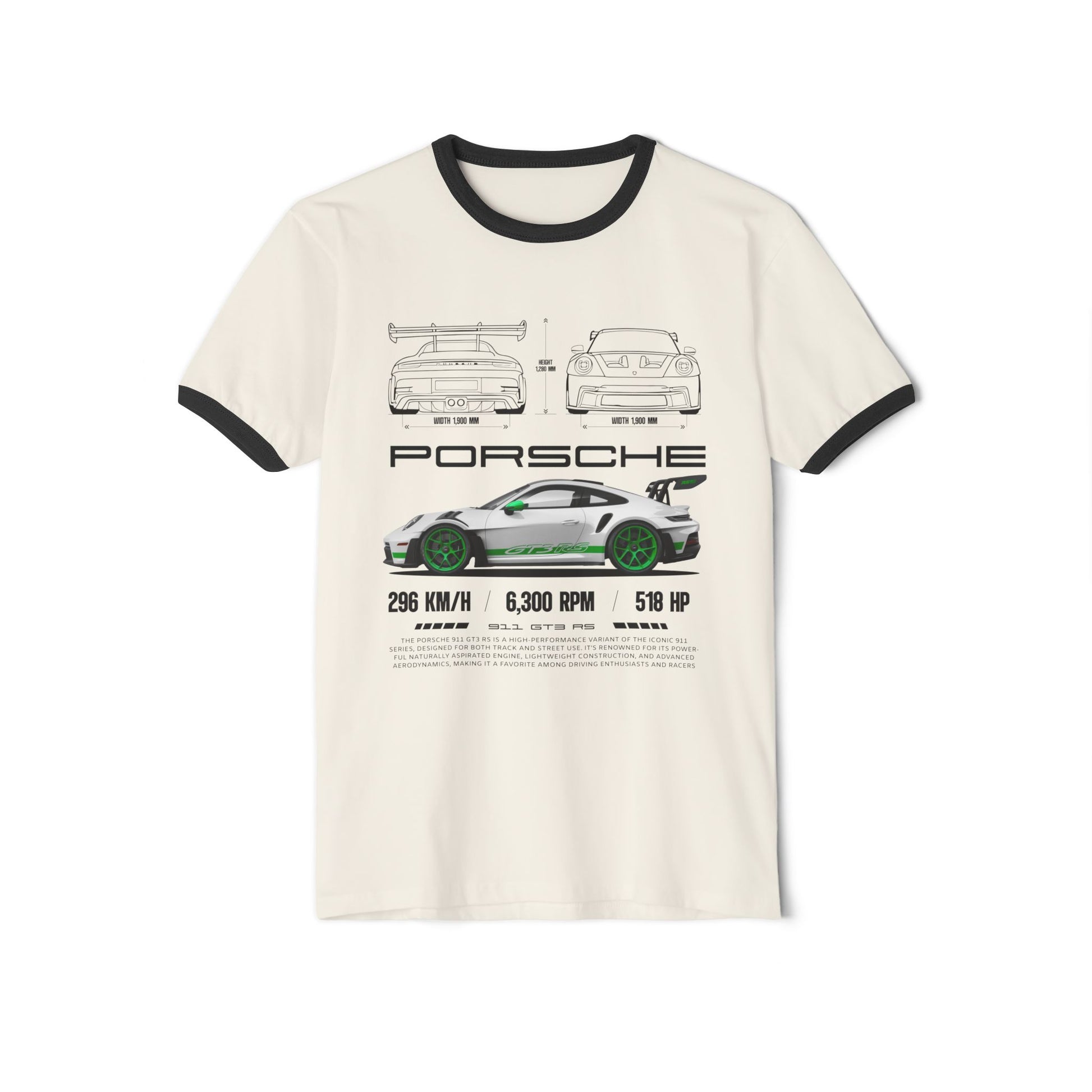 Porsche Unisex Cotton Ringer T-Shirt – Automotive Enthusiast Tee - CreativeRino