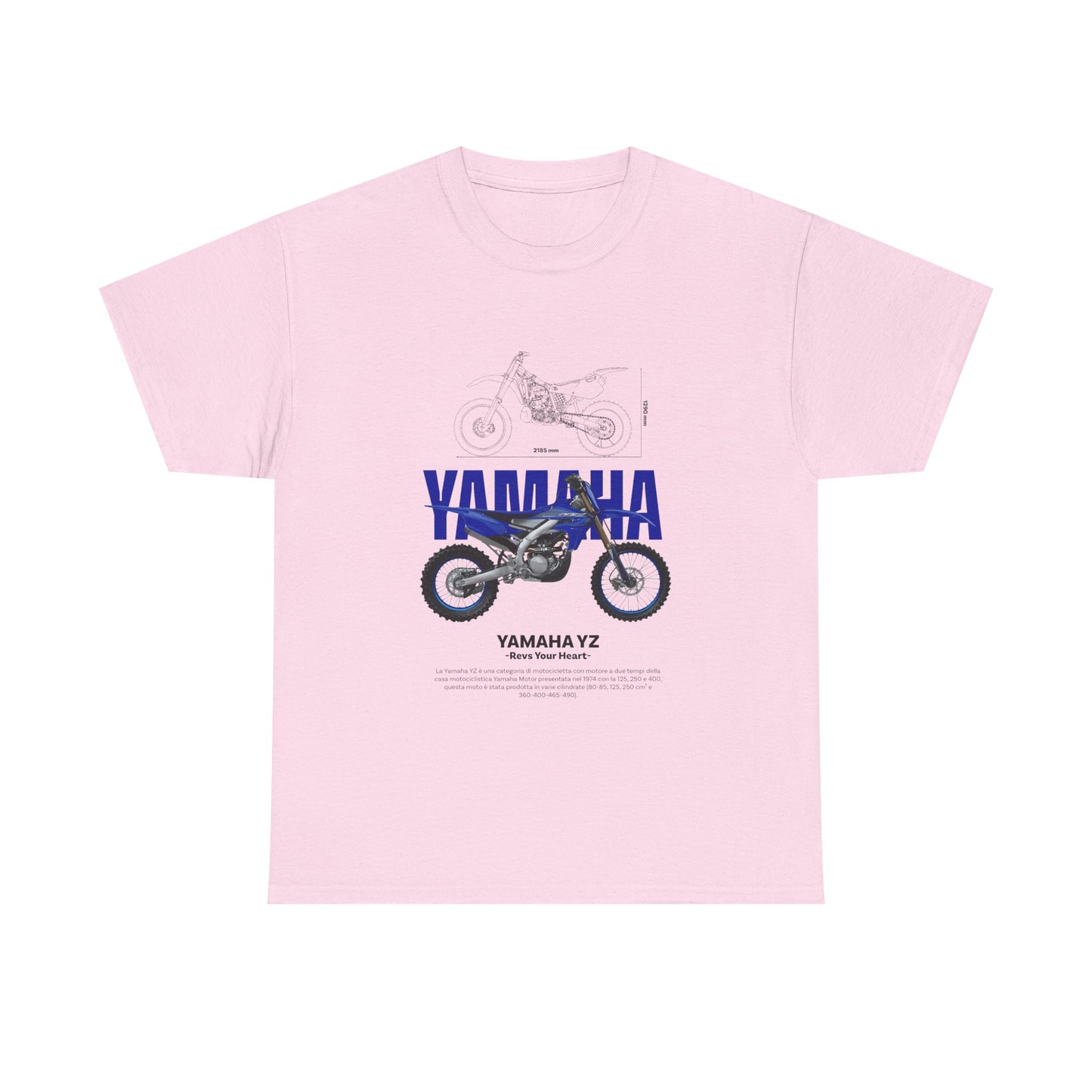 Yamaha YZ Motorcycle Unisex Heavy Cotton Tee - Perfect T-shirt for Bikers and Motorcycle Enthusiasts - CreativeRino