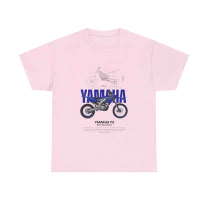 Yamaha YZ Motorcycle Unisex Heavy Cotton Tee - Perfect T-shirt for Bikers and Motorcycle Enthusiasts - CreativeRino