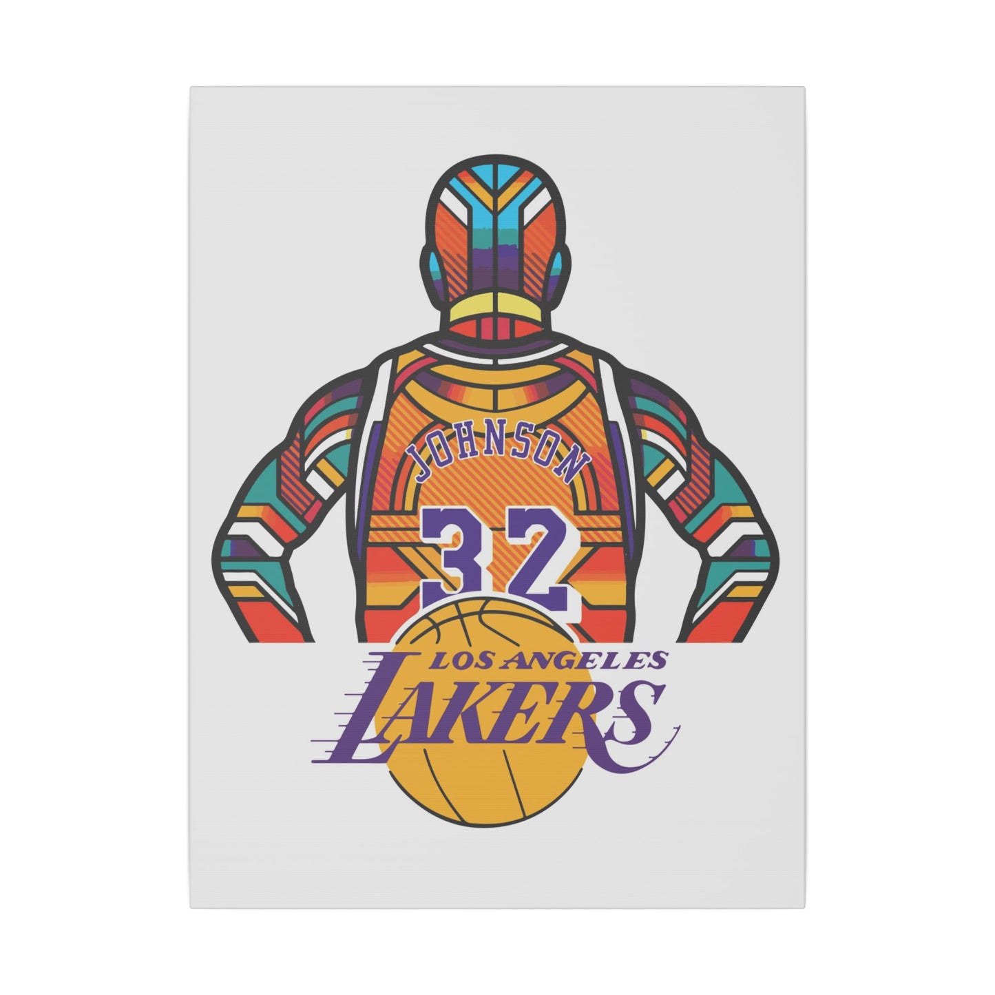 Los Angeles Lakers Art Canvas Print - Magic Johnson Basketball Decor - CreativeRino