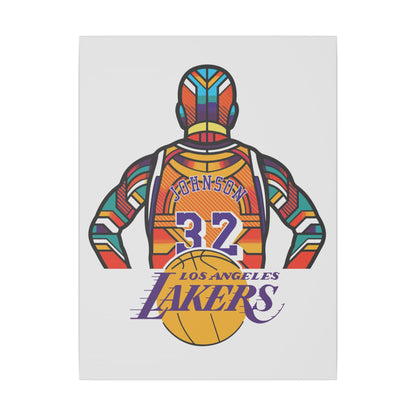 Los Angeles Lakers Art Canvas Print - Magic Johnson Basketball Decor - CreativeRino