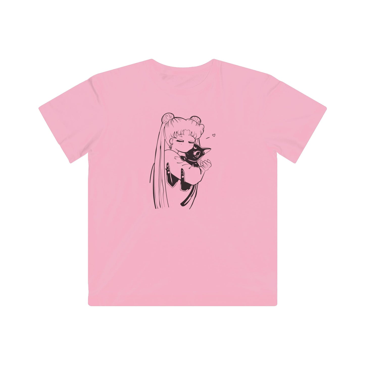 Anime Character Love Kids Tee - Cute Sailor Moon Graphic T-shirt for Young Fans - CreativeRino