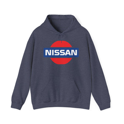 Nissan Logo Hoodie - Vintage Style Unisex Heavy Blend Sweatshirt - CreativeRino