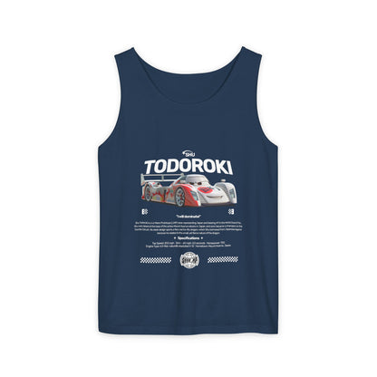 Shu Todoroki Unisex Garment-Dyed Tank Top - | Cat T-shirt Racing Design - CreativeRino
