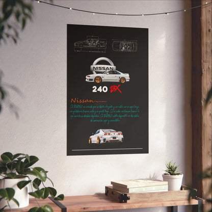 Nissan 240SX Matte Vertical Poster - Car Enthusiast Decor - CreativeRino