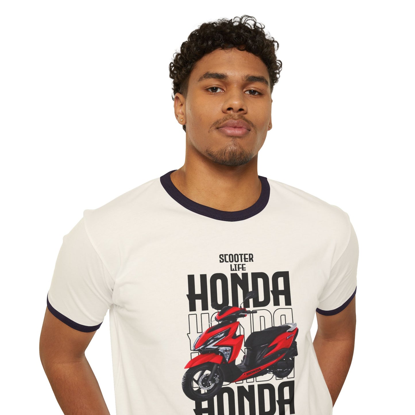 Honda Scooter Life Unisex Cotton Ringer T-Shirt - CreativeRino