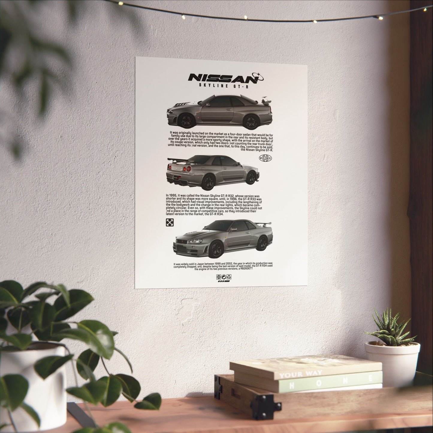 Nissan Skyline GT-R Vertical Poster - Automotive Art for Car Enthusiasts - CreativeRino