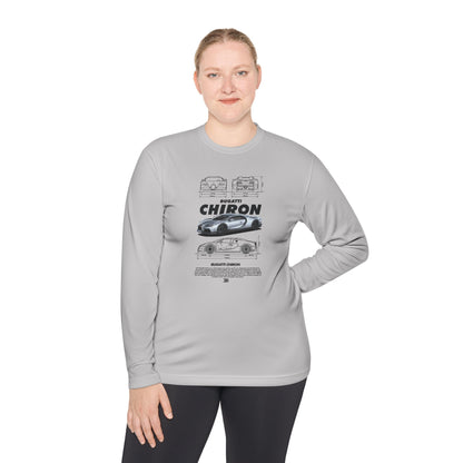 Bugatti Chiron Unisex Lightweight Long Sleeve Tee -  Car T-shirt - CreativeRino