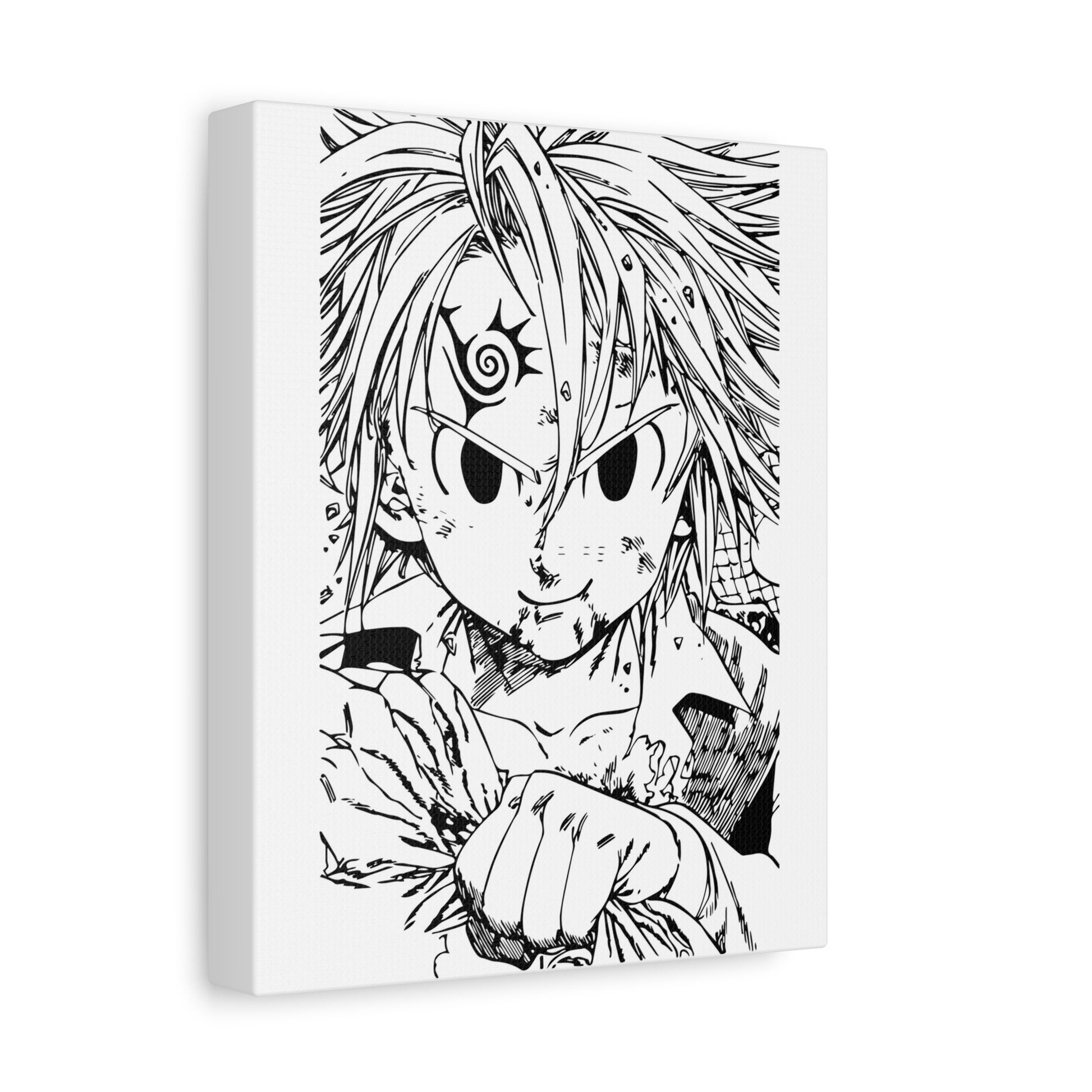Anime Art Matte Canvas Print - Nanatsu Character Design - CreativeRino