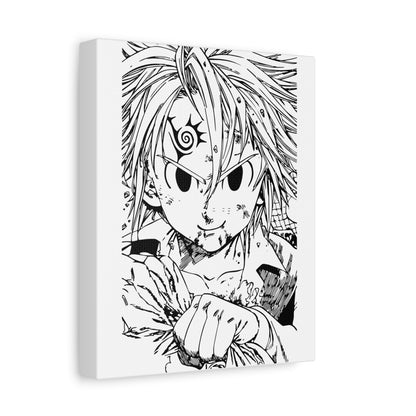 Anime Art Matte Canvas Print - Nanatsu Character Design - CreativeRino