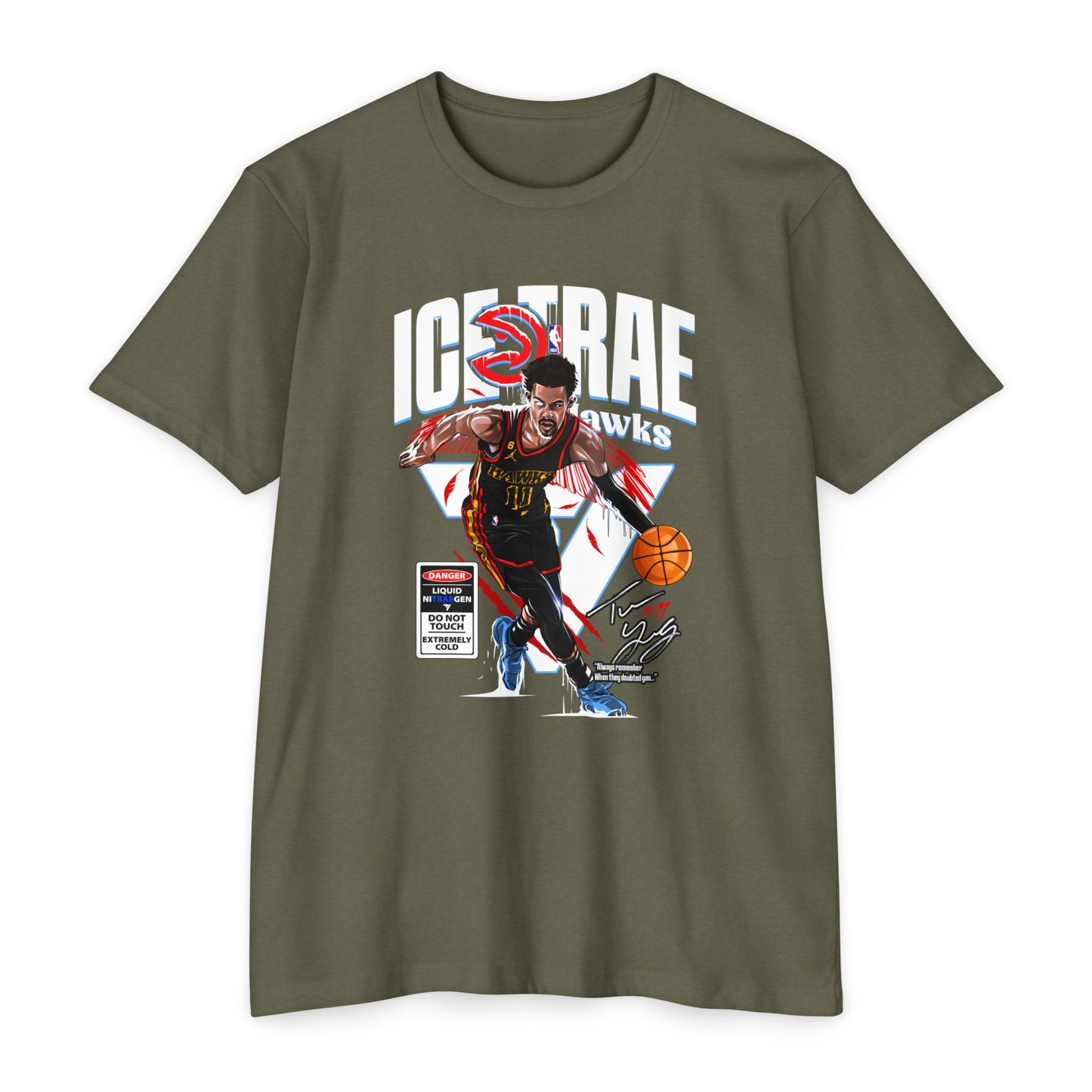 Ice Trae Hawks Basketball T-shirt | Unisex CVC Jersey for Sports Fans - CreativeRino