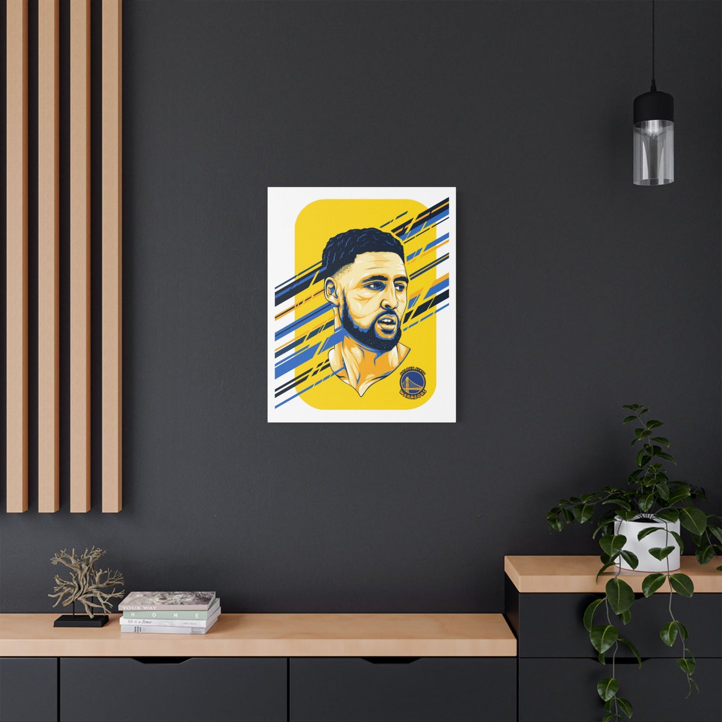 Klay Thompson Canvas Art - Golden State Warriors Wall Decor - CreativeRino