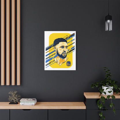 Klay Thompson Canvas Art - Golden State Warriors Wall Decor - CreativeRino