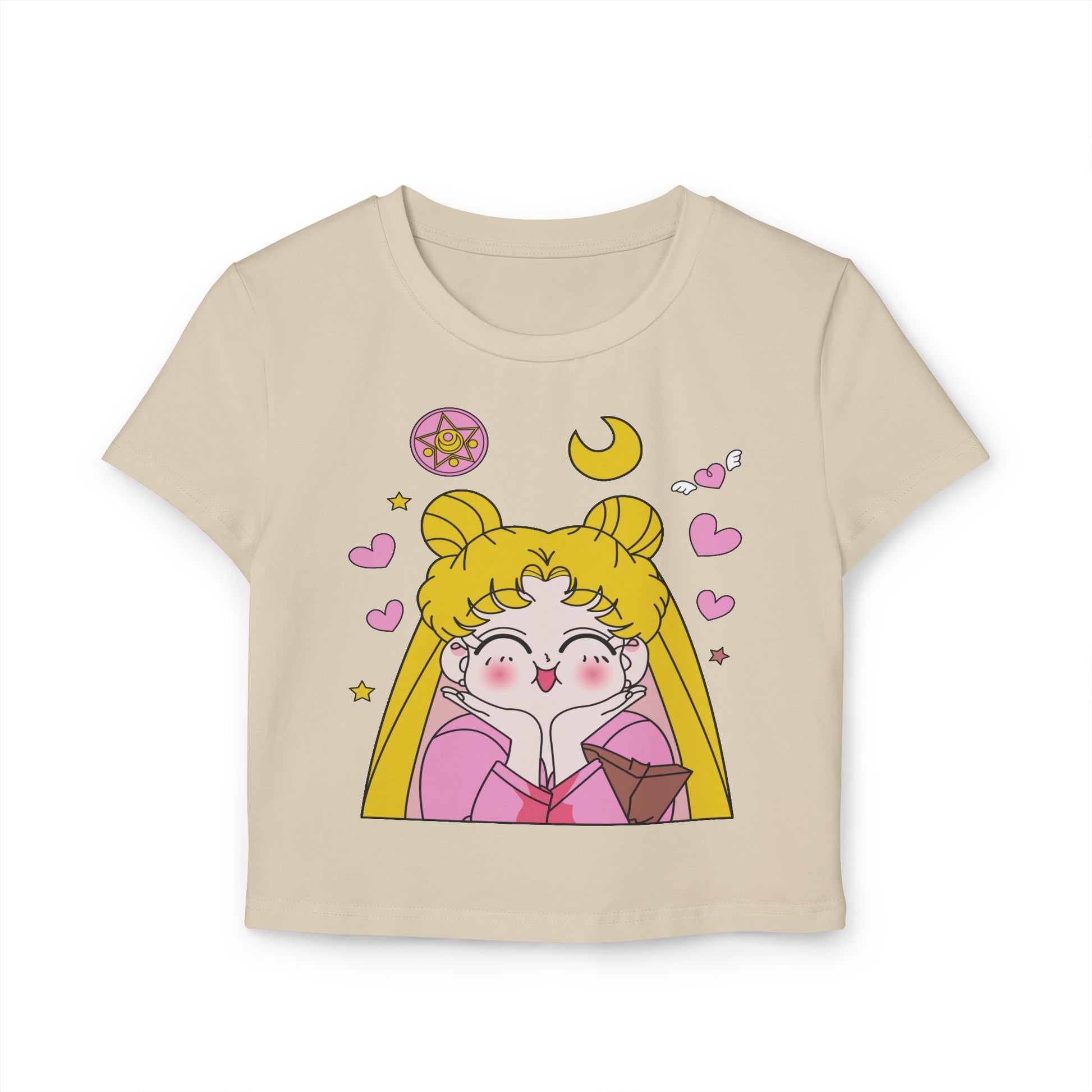 Cute Cartoon Baby Tee - Sailor Moon T-shirt Design for Girls - CreativeRino