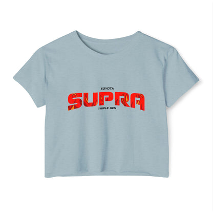Toyota Supra Festival Crop Top - Stylish Summer Tee for Car Enthusiasts - CreativeRino