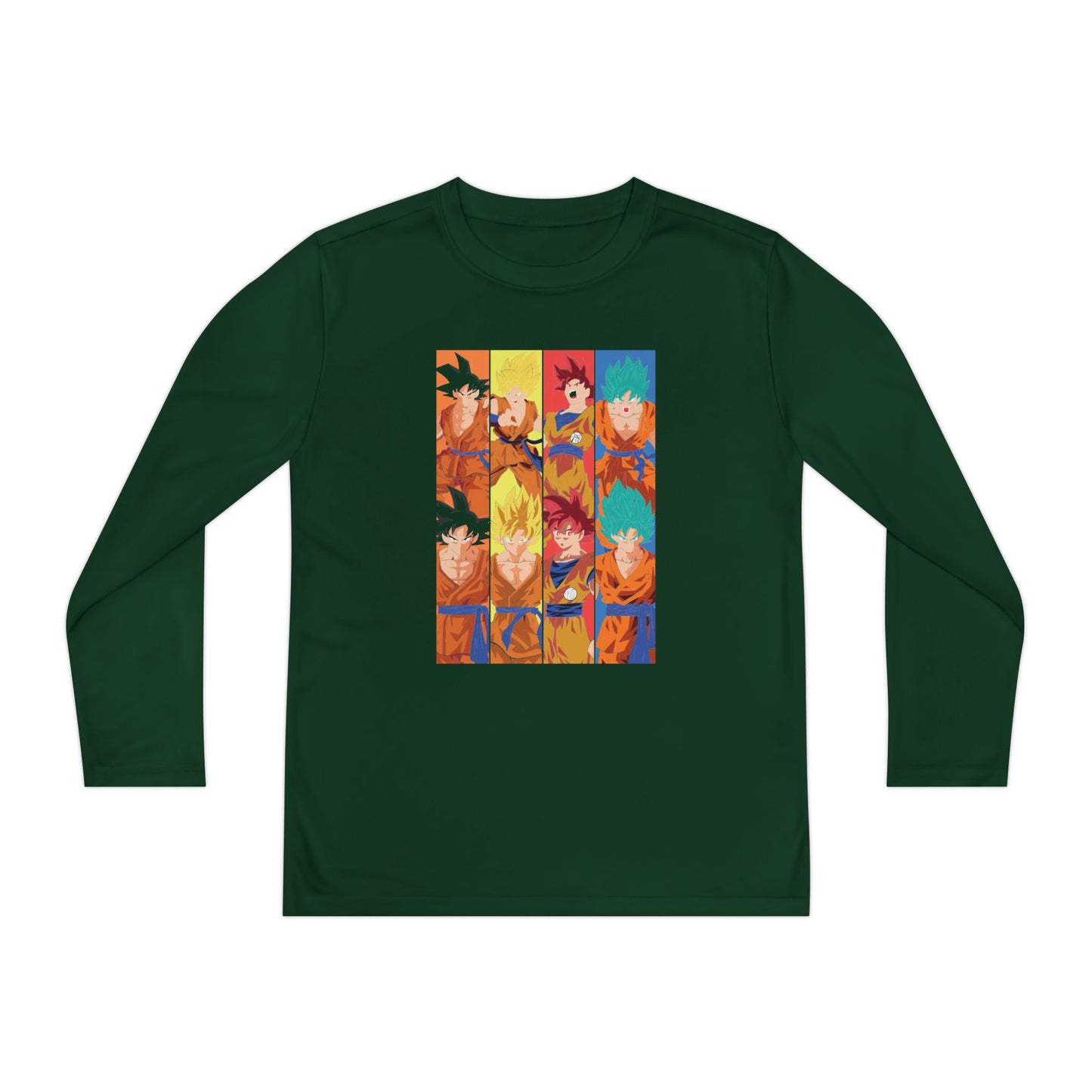 Dragon Ball Z Youth Long Sleeve Tee - Colorful Anime Character T-shirt - CreativeRino