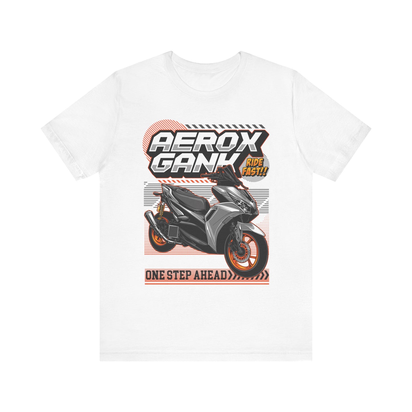 Stylish Scooter Graphic Tee - AEROX GANk - Ride Fast T-shirt - CreativeRino