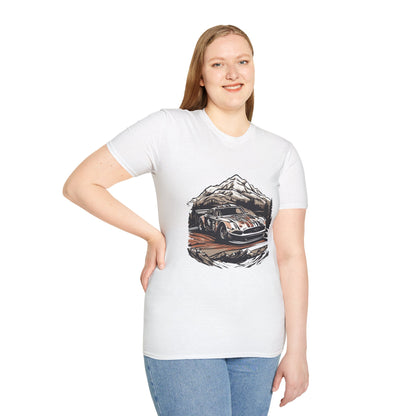 Vintage Rally Car Adventure Unisex T-Shirt - CreativeRino