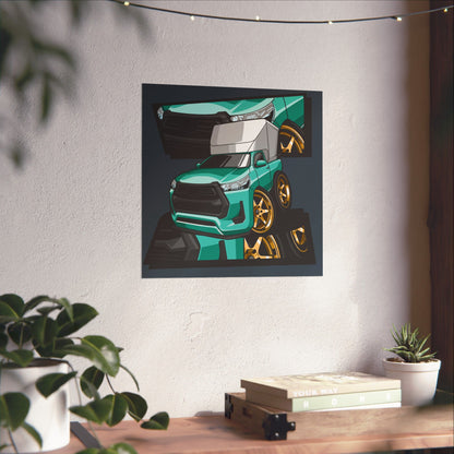 Truck Matte Square Posters - Heavy Truck Design for Car Enthusiasts - CreativeRino