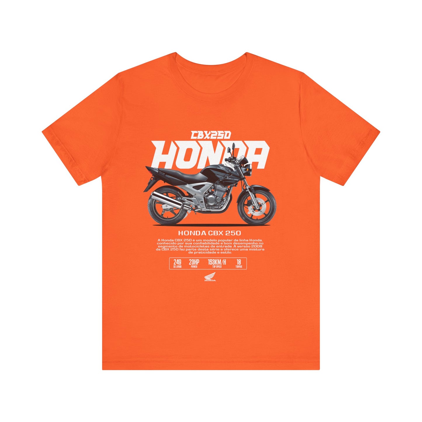 Honda CBX 250 Motorcycle Unisex Tee - Retro Style Short Sleeve T-shirt - CreativeRino