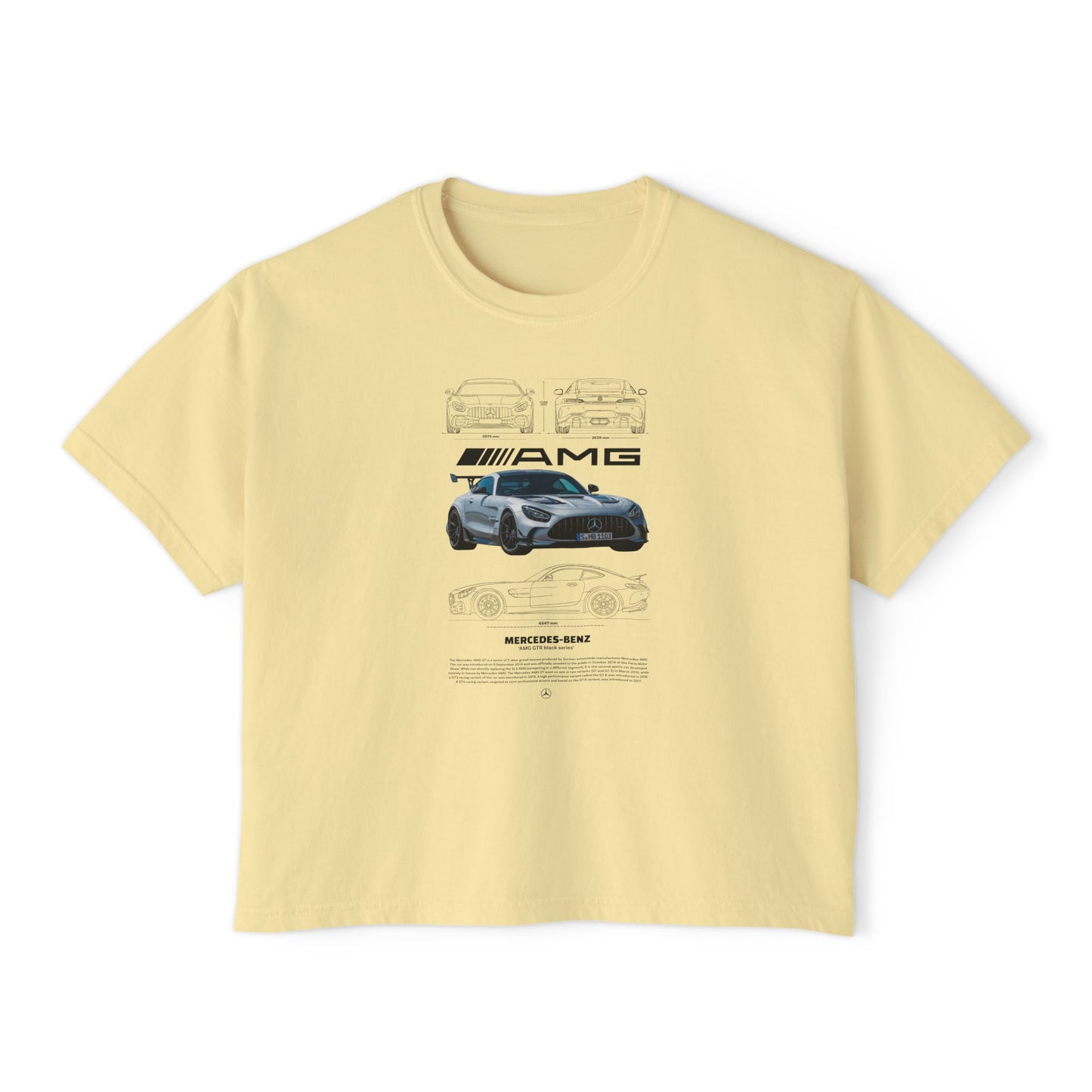 Mercedes-Benz AMG Women's Boxy Tee - Stylish Racing-Inspired Design for Car Enthusiasts - CreativeRino