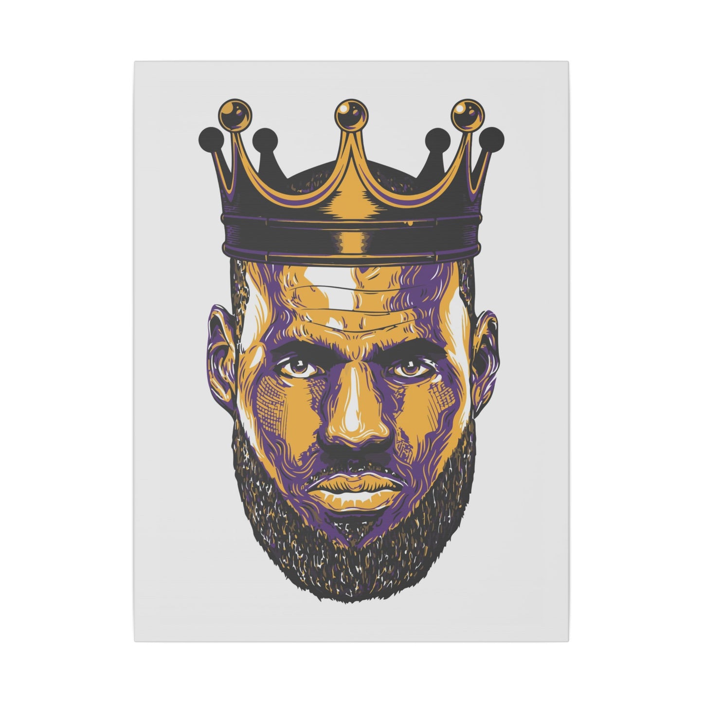 LeBron James Crowned Canvas Wall Art - Statement Piece for Basketball Fans - CreativeRino