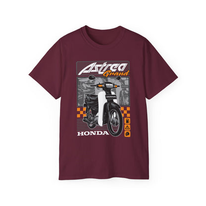 Honda Astrea Grand Motorcycle Unisex Ultra Cotton Tee - Retro Bike Graphic T-Shirt - CreativeRino