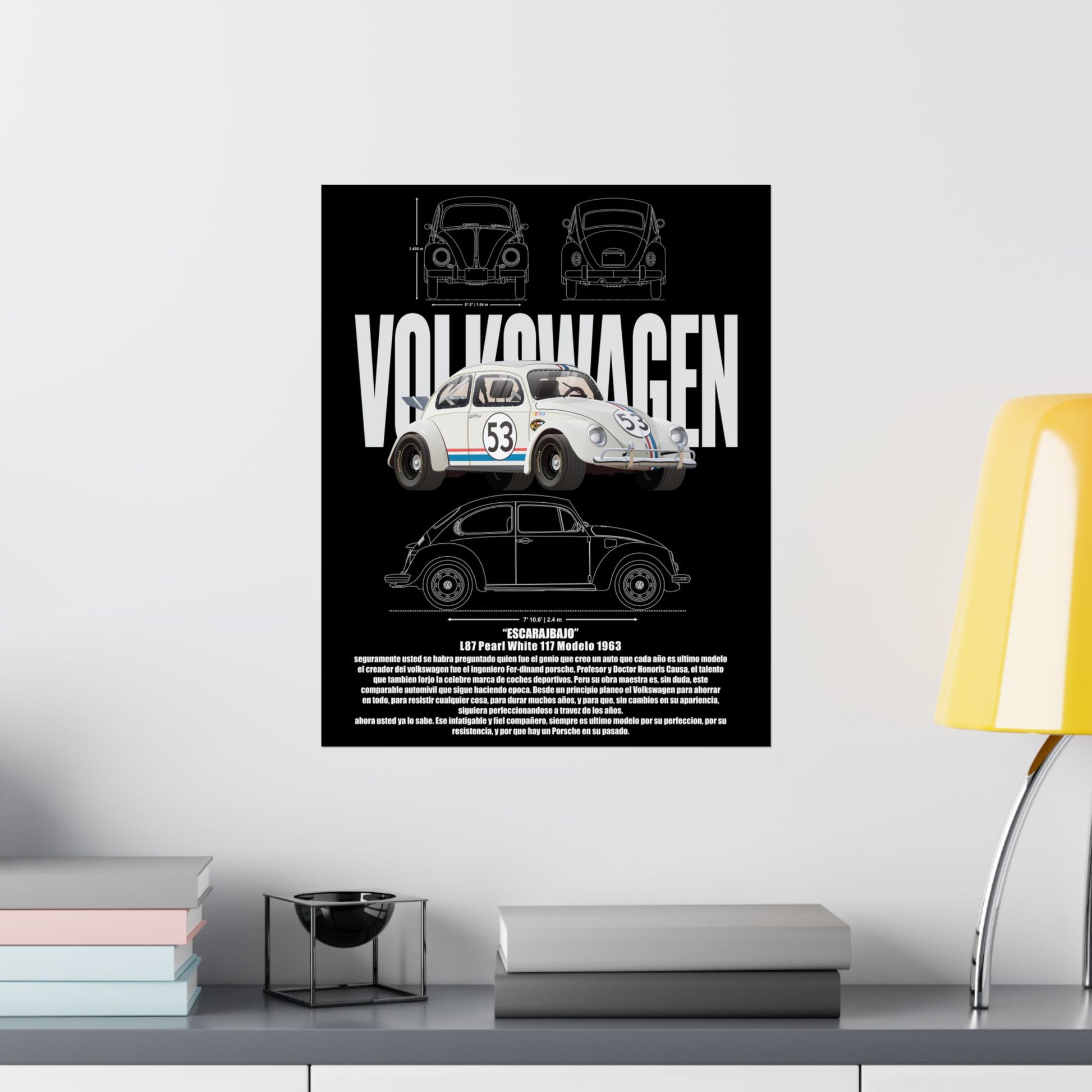 Classic Volkswagen Matte Vertical Poster - Retro Car Wall Art - CreativeRino