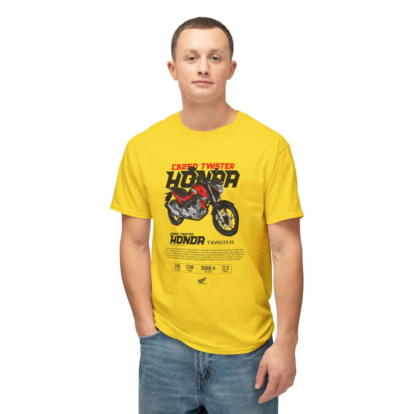 Honda Twister Unisex HD Cotton™ T-shirt - Perfect for Motorcycle Enthusiasts - CreativeRino