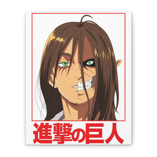 Anime Art Canvas Print - Attack on Titan Character Wall Decor - CreativeRino