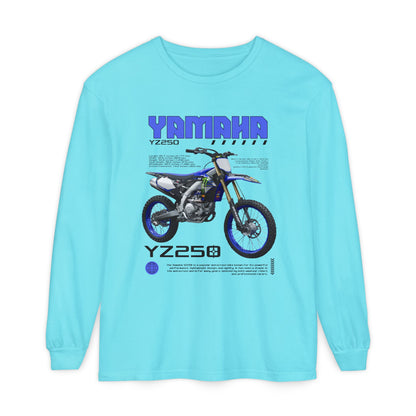 Yamaha YZ250 Long Sleeve Tee - Perfect T-shirt Gift for Motorcycle Enthusiasts - CreativeRino