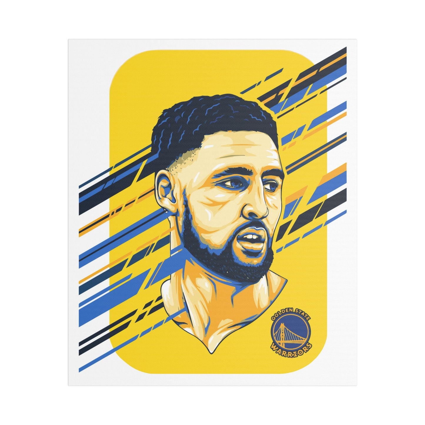 Klay Thompson Canvas Art - Golden State Warriors Wall Decor - CreativeRino