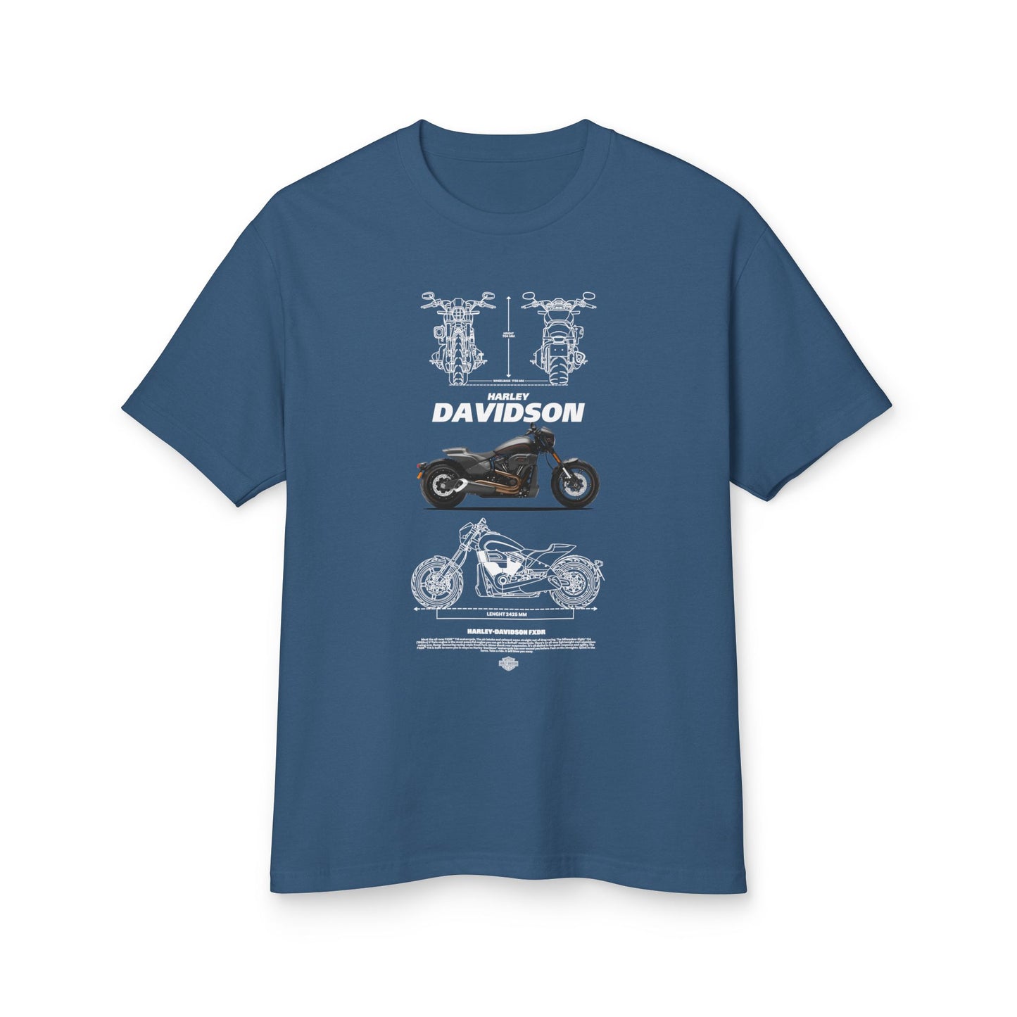Harley-Davidson FXDR Motorcycle Tee - Unisex Heavyweight Cotton T-shirt - CreativeRino