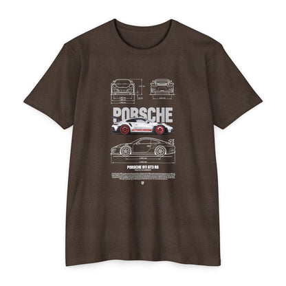 Porsche 911 GT3 Unisex CVC Jersey T-shirt - Classic Car Enthusiast Apparel - CreativeRino
