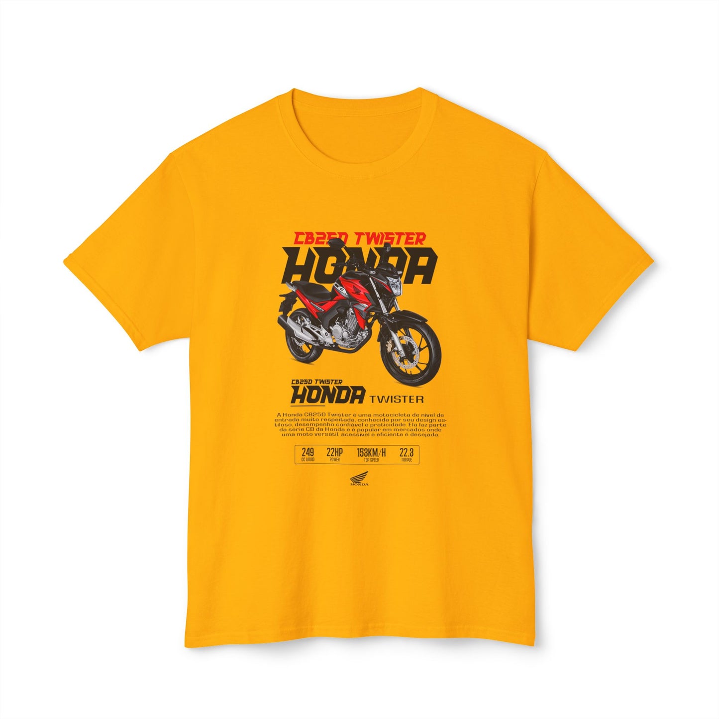 Honda Twister Unisex HD Cotton™ T-shirt - Perfect for Motorcycle Enthusiasts - CreativeRino