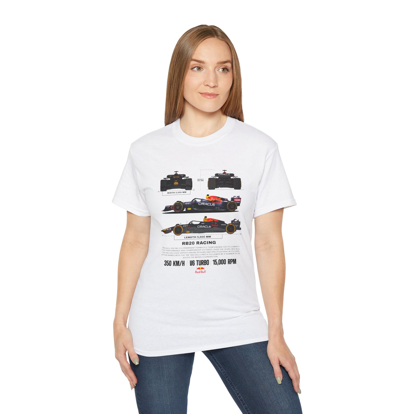 RB20 Racing Unisex Ultra Cotton Tee - Perfect T-shirt for Motorsport Fans - CreativeRino