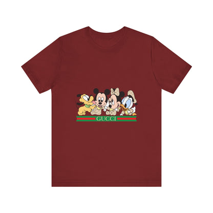 Gucci Mickey Mouse Graphic Tee - Unisex Jersey Short Sleeve T-shirt - CreativeRino