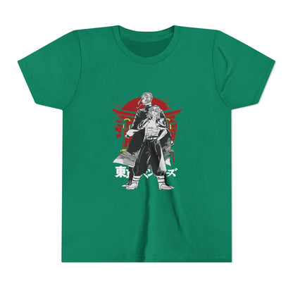 Tokyo Revengers Youth Short Sleeve Tee - Samurai Graphic T-shirt for Anime Fans - CreativeRino